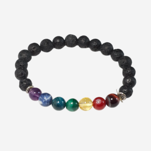 Chakra Gemstone & Lava Stone Bracelet Qty