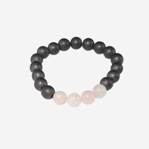 Rose Quartz & Matte Hematite Bracelet