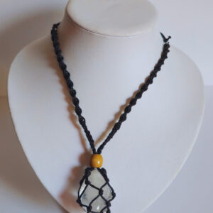 Infinity Necklace with Clear Quartz Pendant