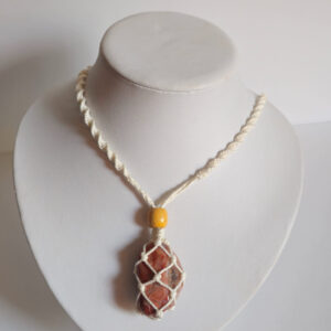 Infinity Necklace with Red Sardonyx Pendant