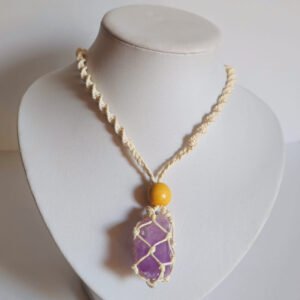 Infinity Necklace with Amethyst Pendant