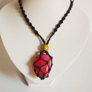 Infinity Necklace with Dyed Agate Pendant